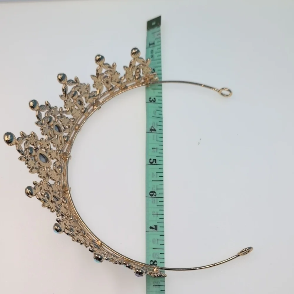 Sparkling Iridescent Ornate Gothic Bronze Crystal Tiara | Aurora Borealis